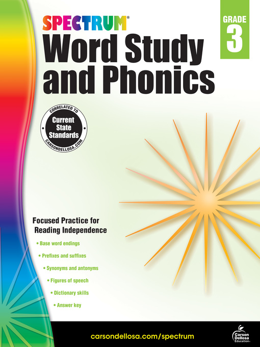 Title details for Spectrum Word Study and Phonics, Grade 3 by Spectrum - Available